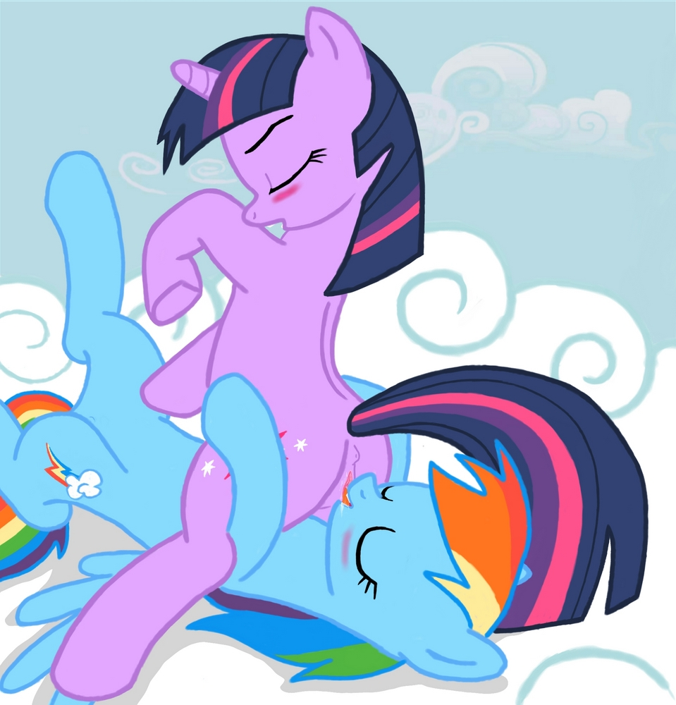 and kiss twilight rainbow dash Louis castle in the sky