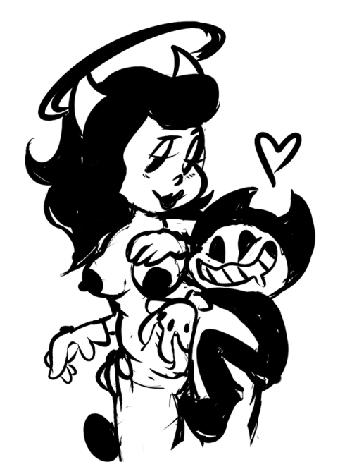 bendy and fanart boris the machine ink Naked summer from rick and morty